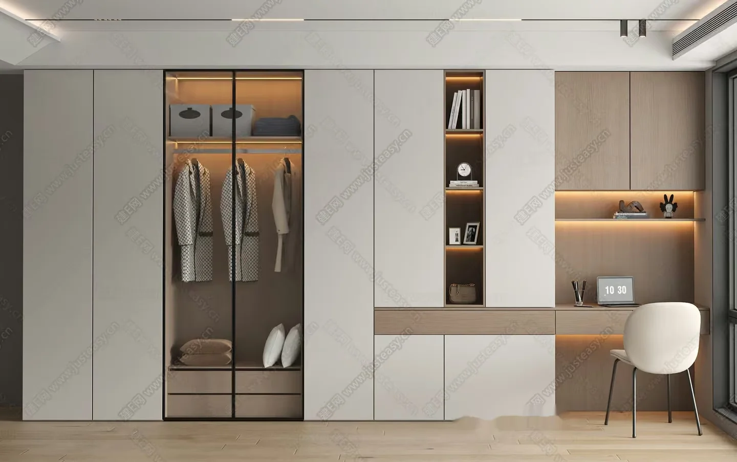 Modern Closet Design 3D Model – 7086 – VRAY Render