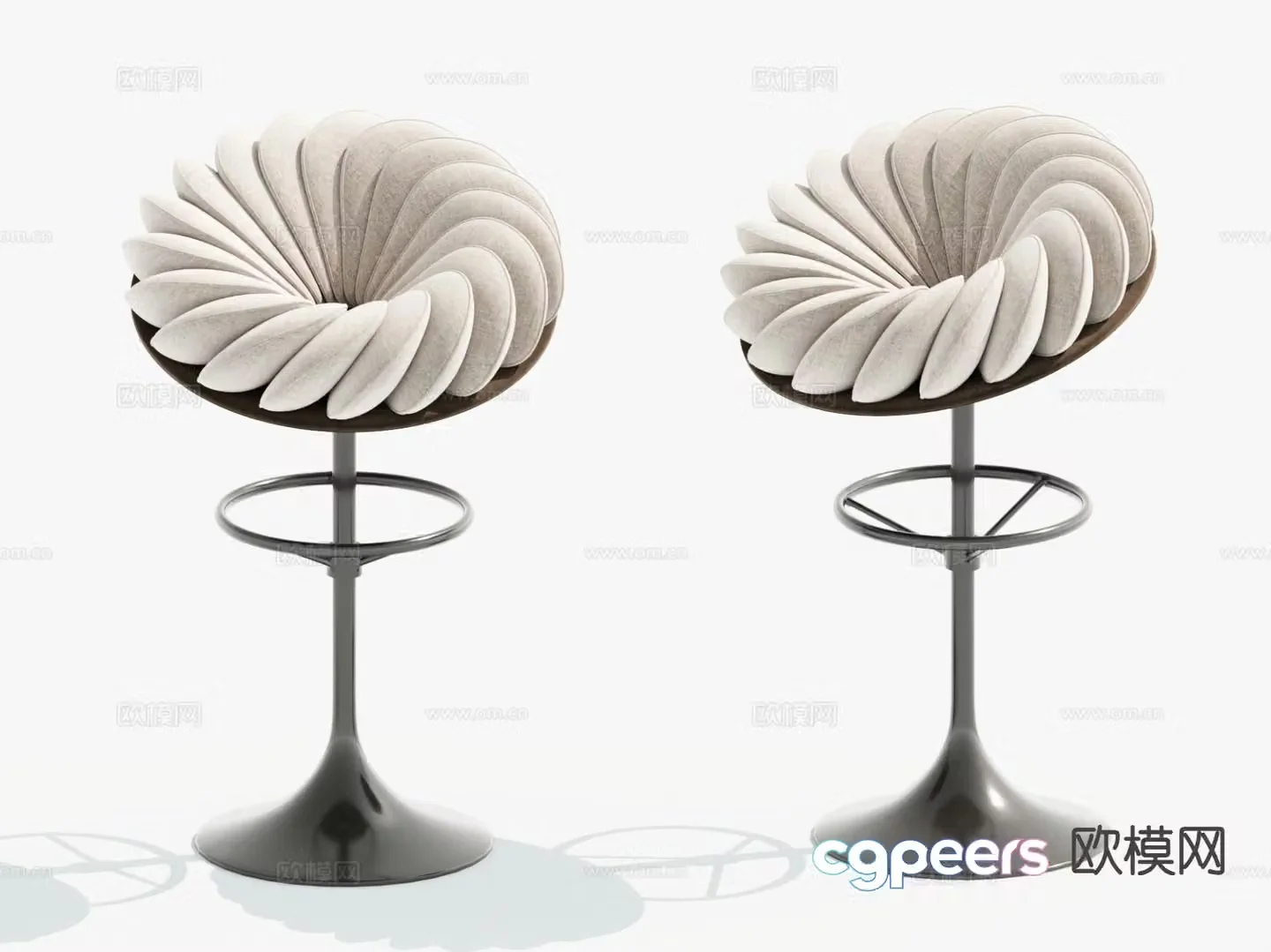 Modern bar chair high chair 3d model