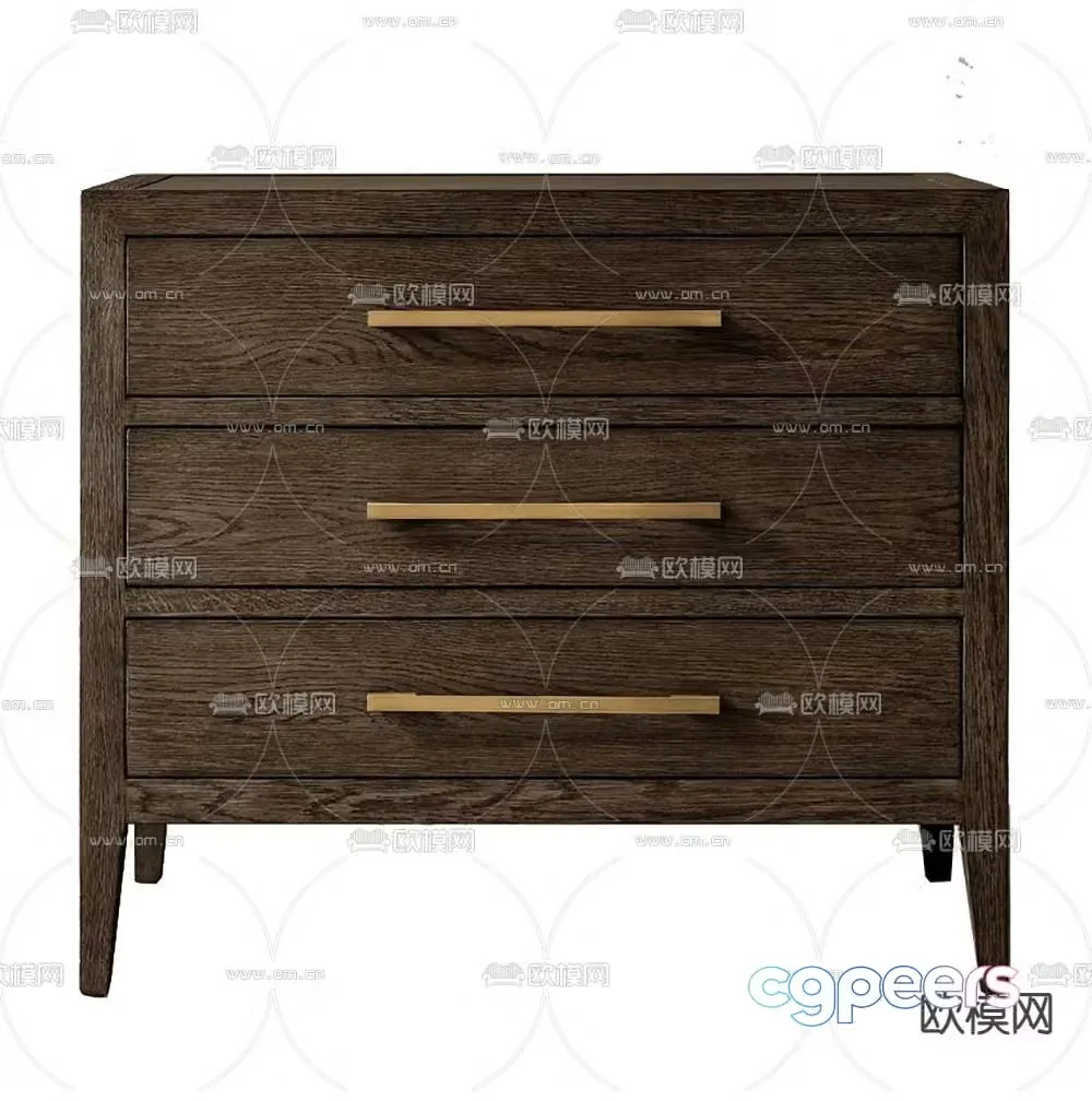 wabi-sabi bedside table 3d model