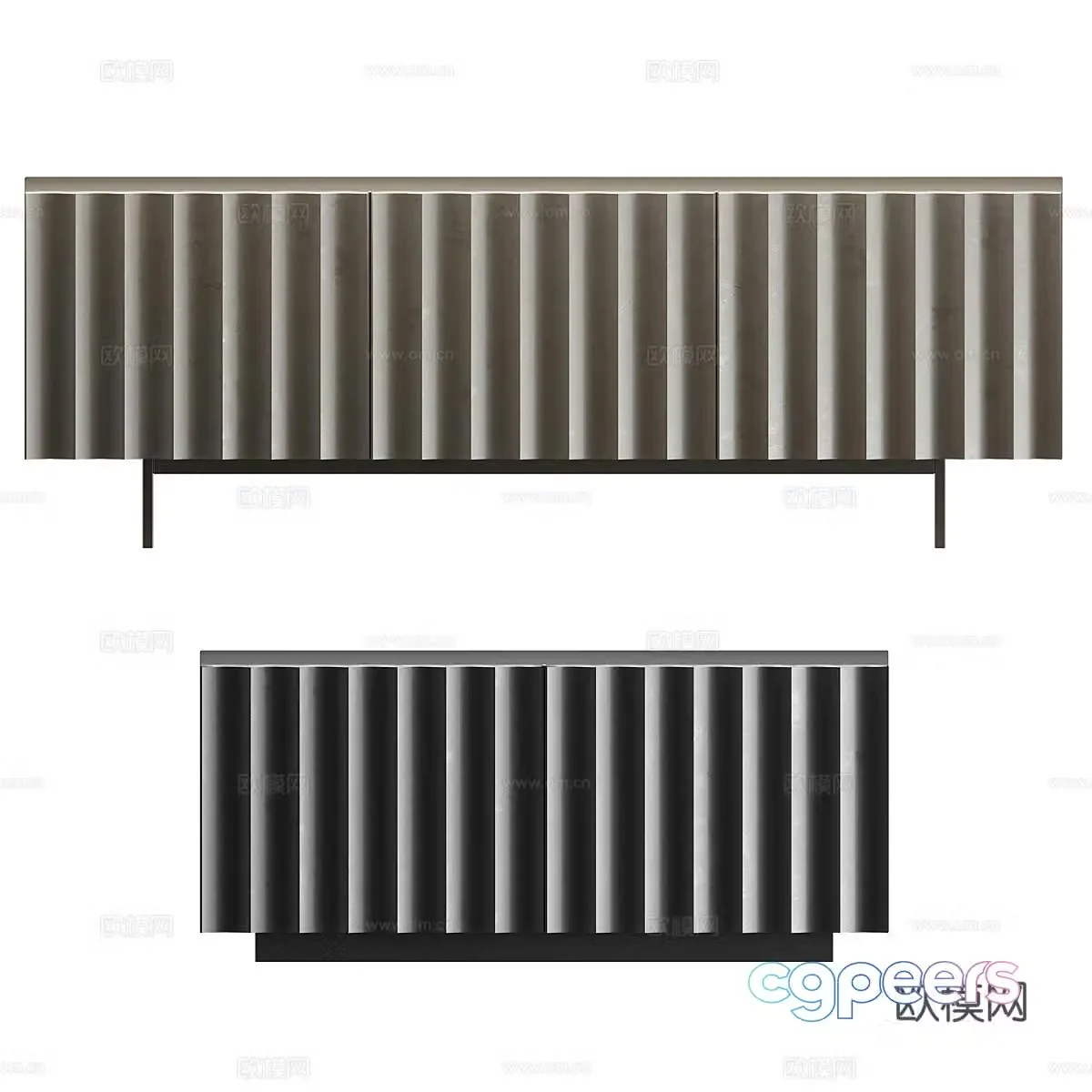 Modern Italian minimalist TV cabinet 3D model