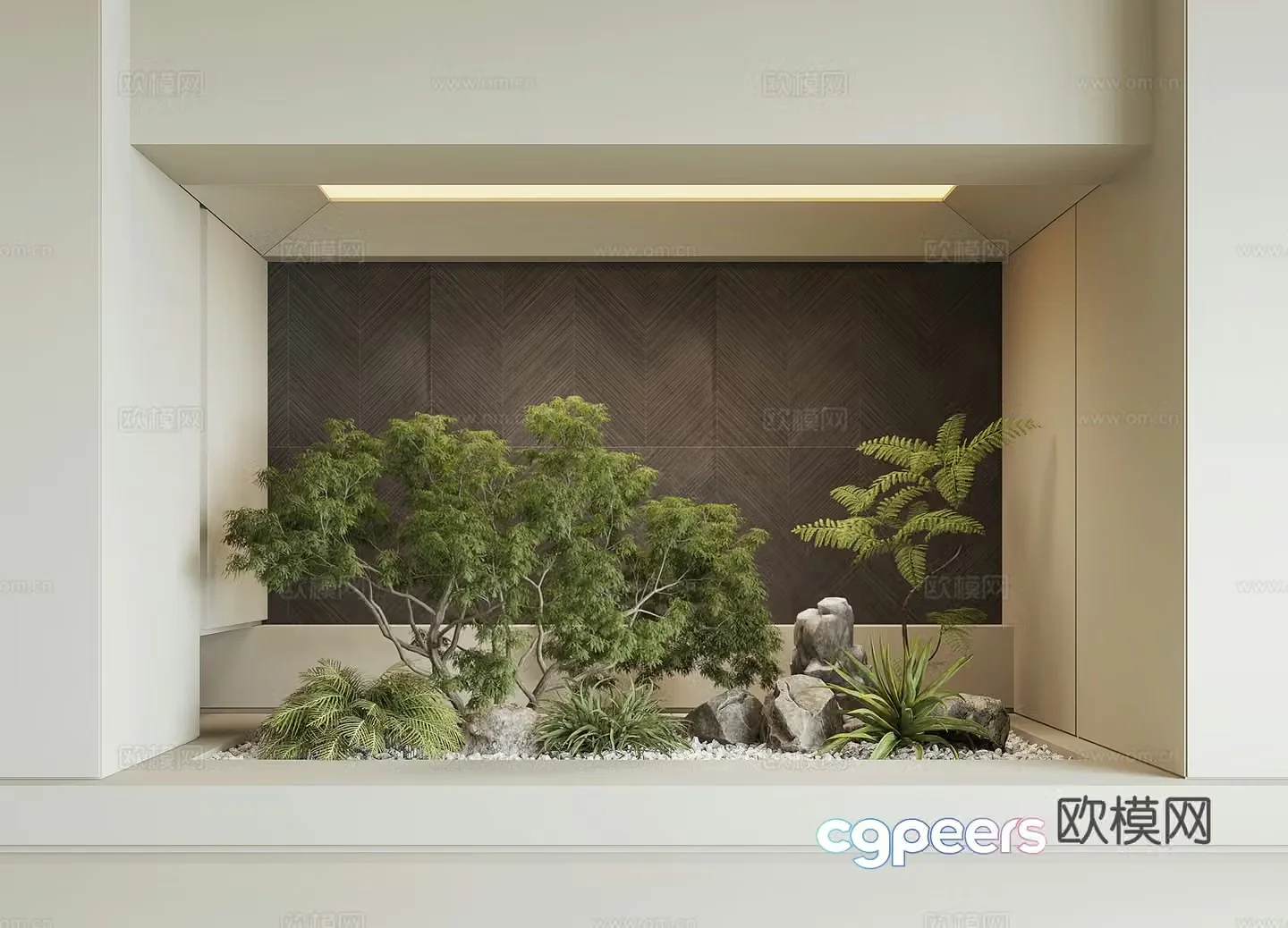 Modern houseplant landscape 3d model