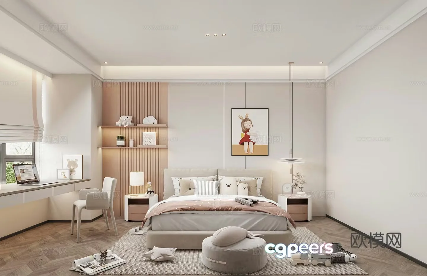 Modern children’s room 3d model