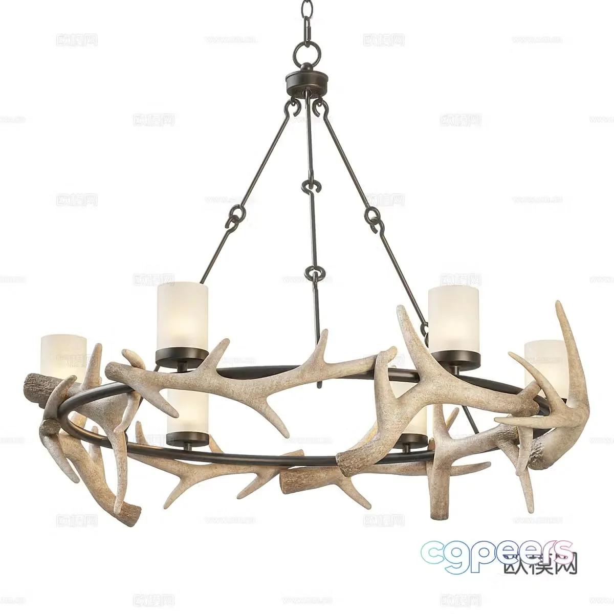 American Chandelier 3d Model