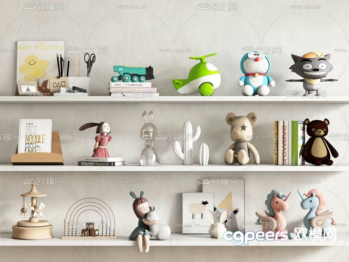 Children’s decorations toys figures 3d model