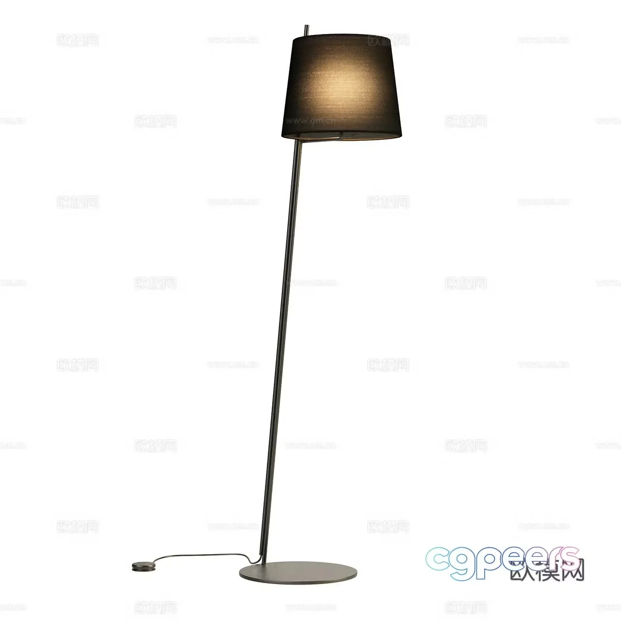 Leds C4 modern floor lamp retro floor lamp fabric floor lamp 3d model