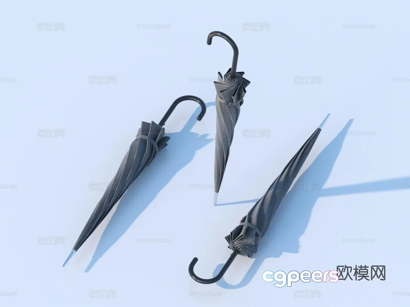 Umbrella Flower Umbrella Rain gear Daily necessities 3D model