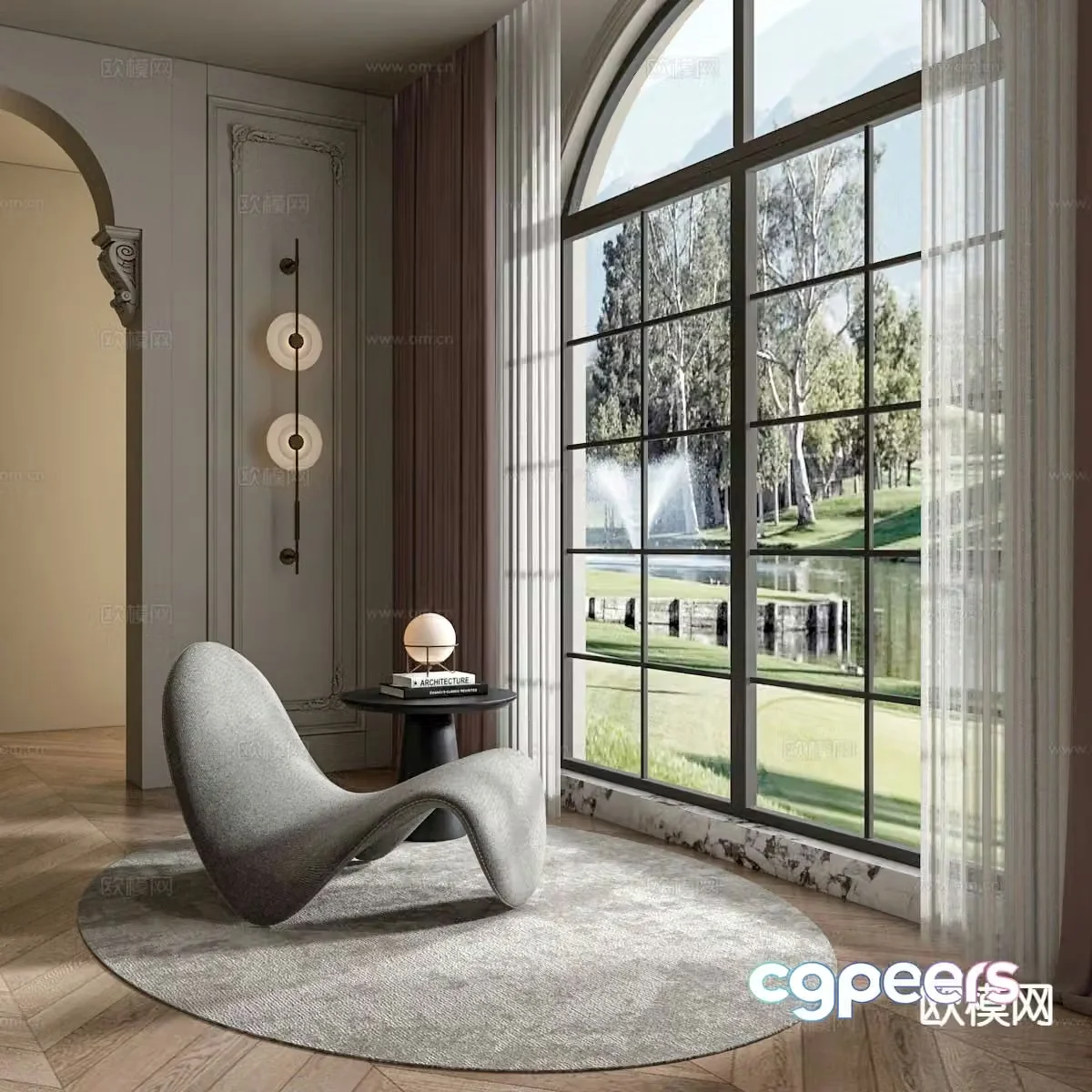 Modern chair leisure chair 3d model