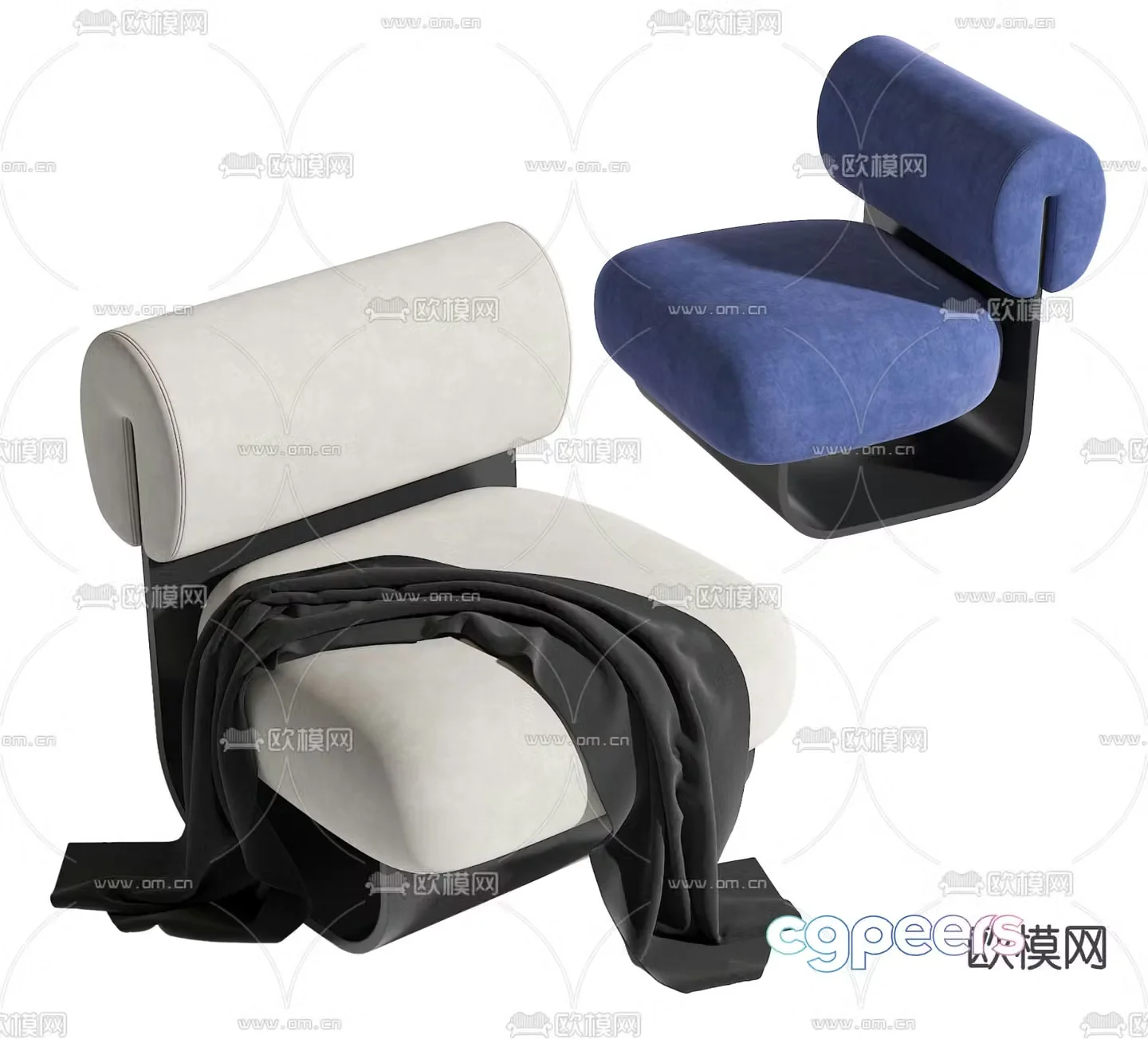 Modern single sofa 3d model