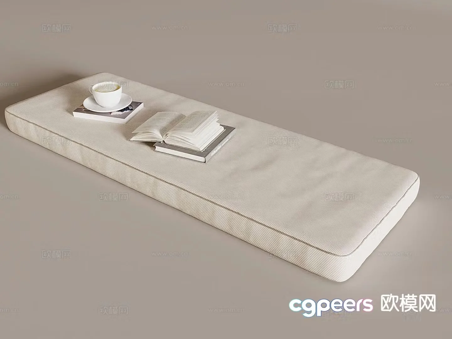 Cream style cushion bay window cushion tatami cushion 3D model