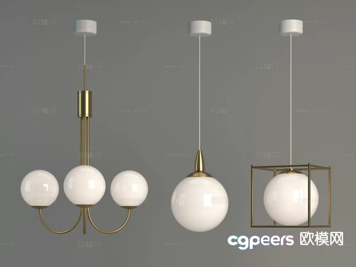 Nordic spherical chandelier 3d model