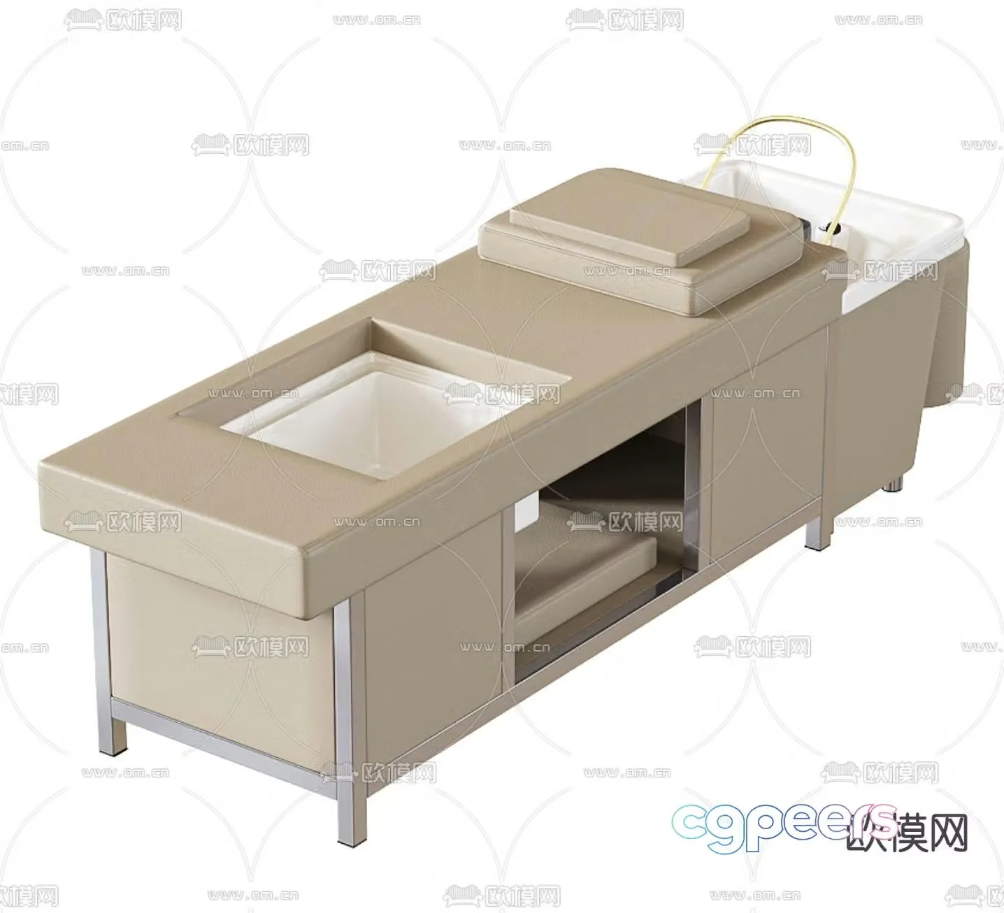 Massage bed beauty bed shampoo bed 3d model