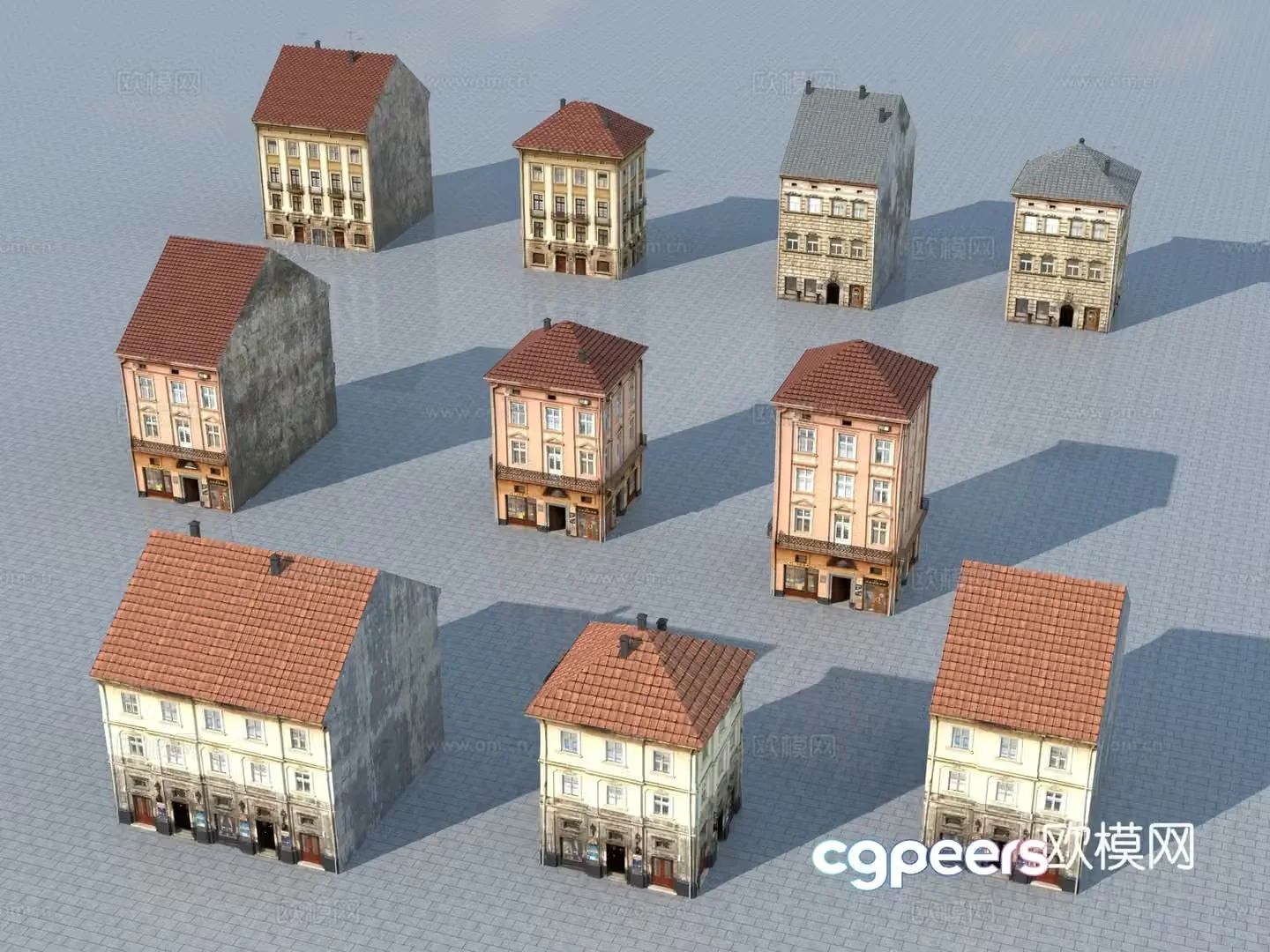 European-style building building 3D model