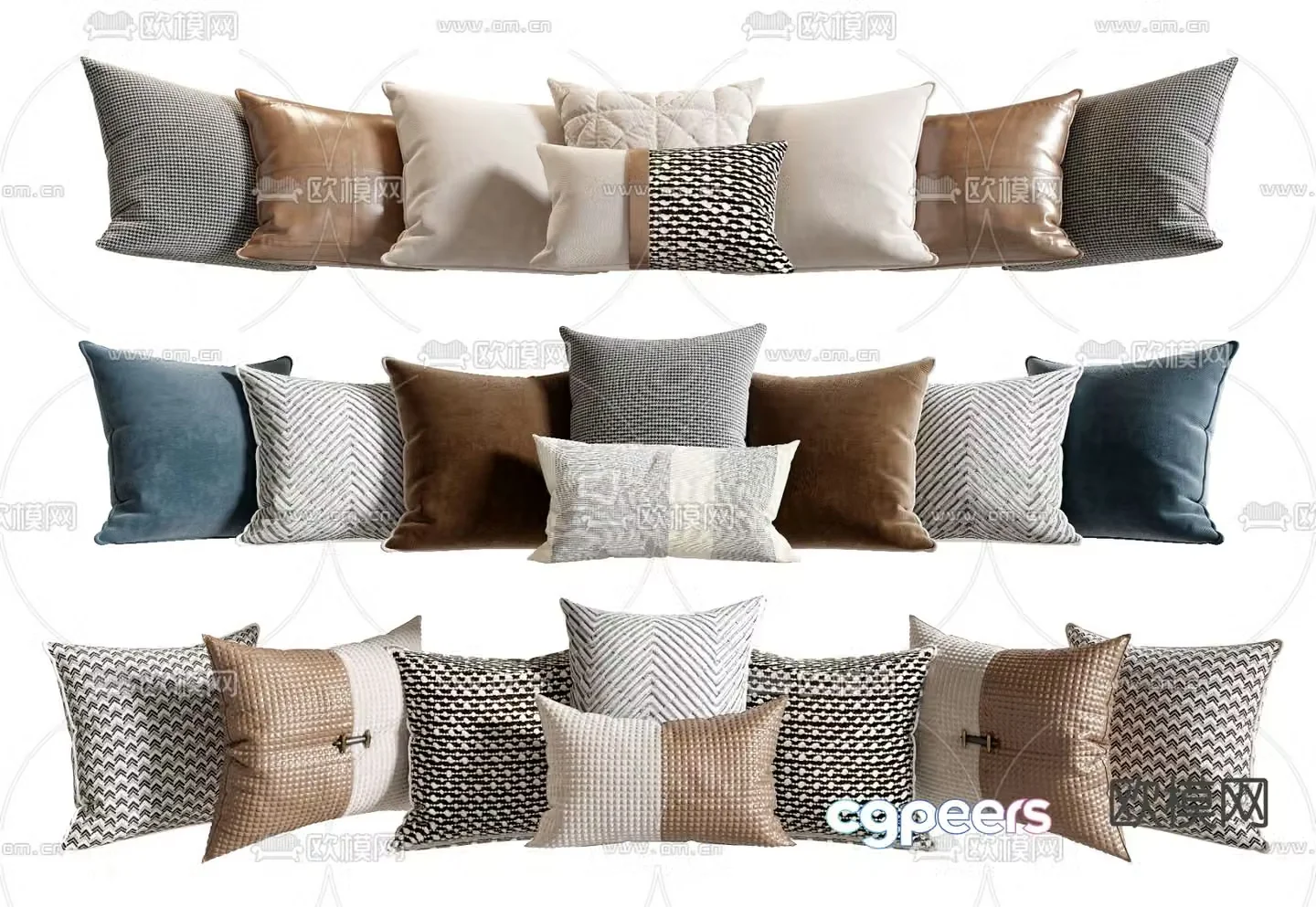 Sofa pillow bed pillow 3D model