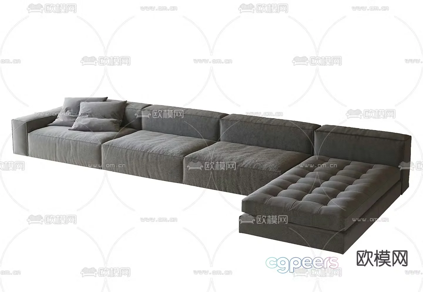 Corner sofa multi-person sofa 3d model