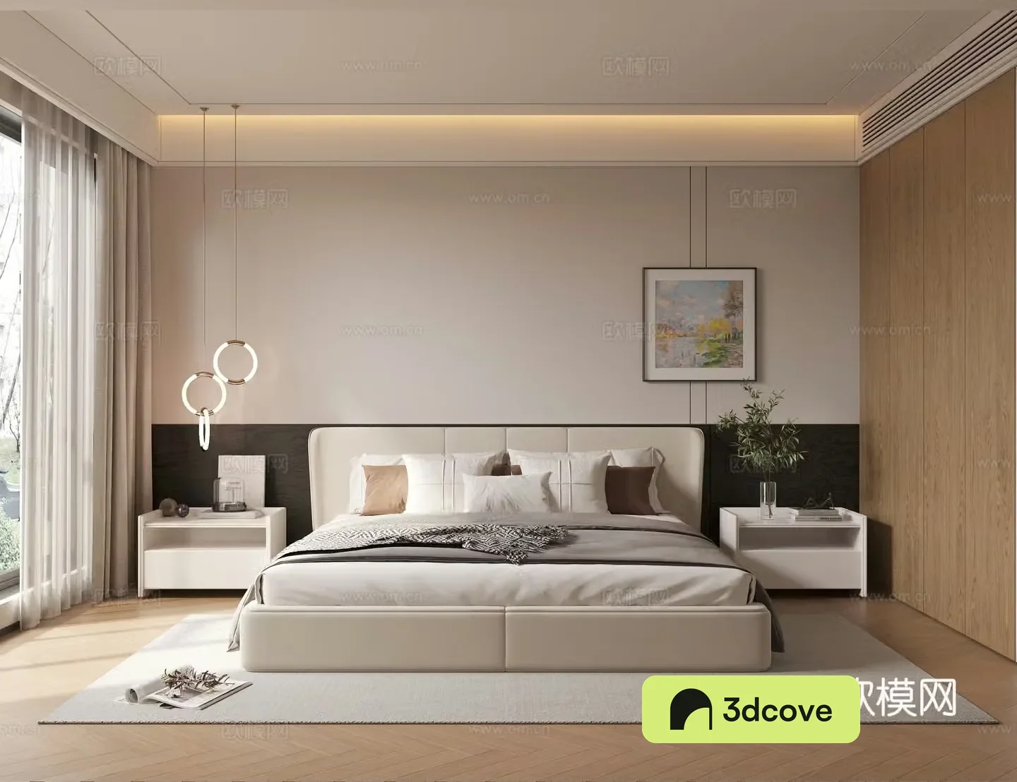 Modern simple elderly room bedroom master bedroom