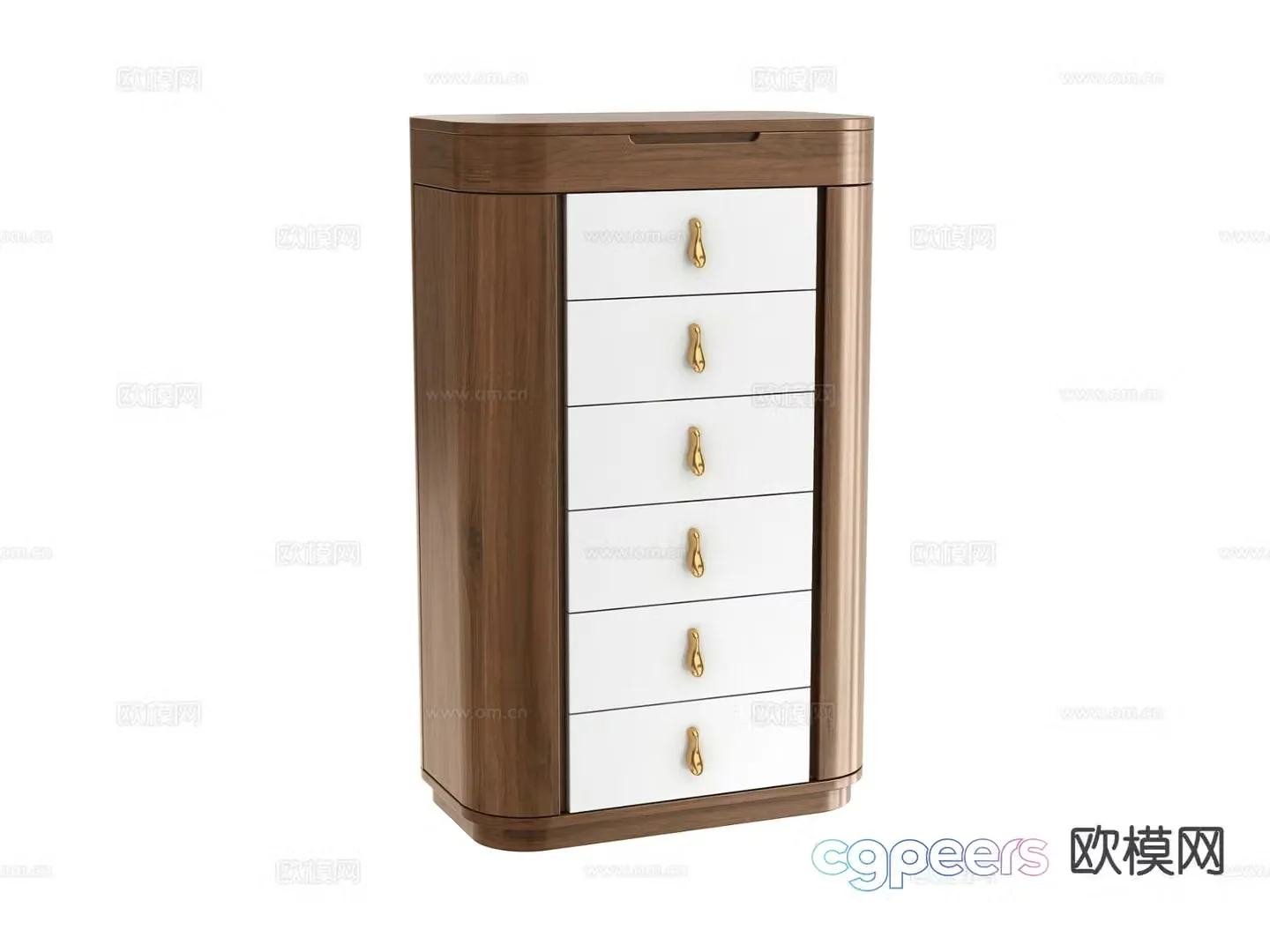 Light luxury chest 3D model