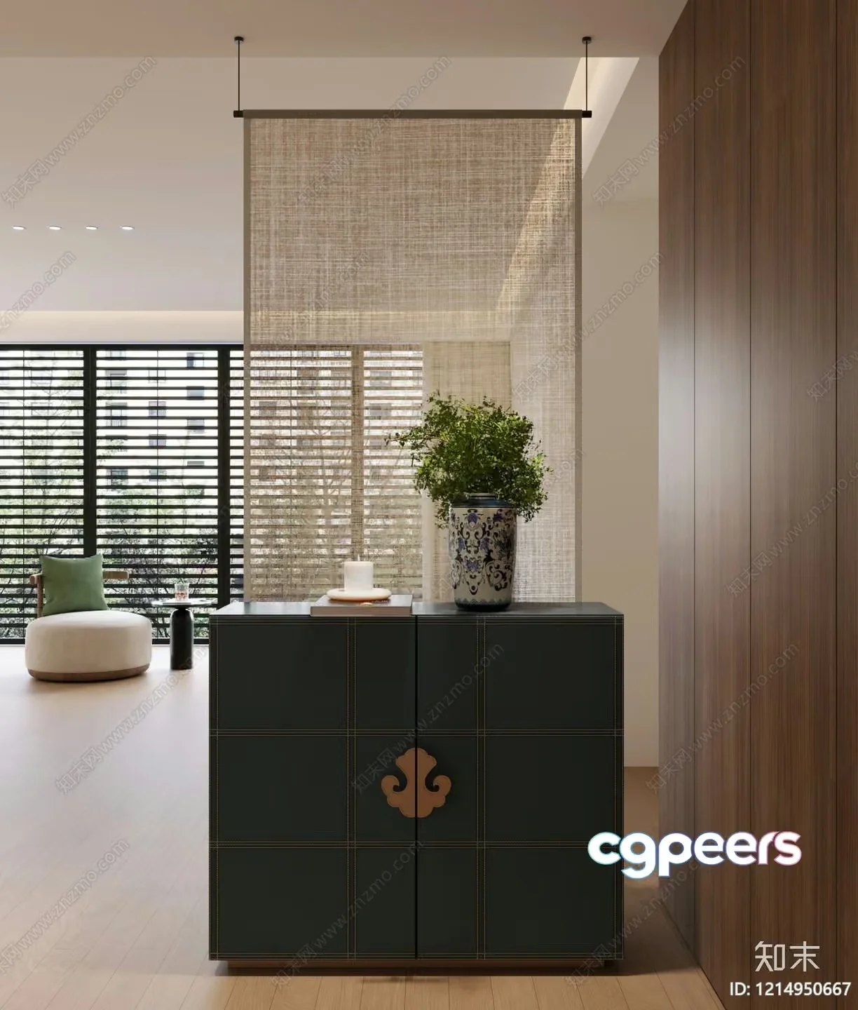 Modern Living Room 3D Model – 23384 – VRAY Render