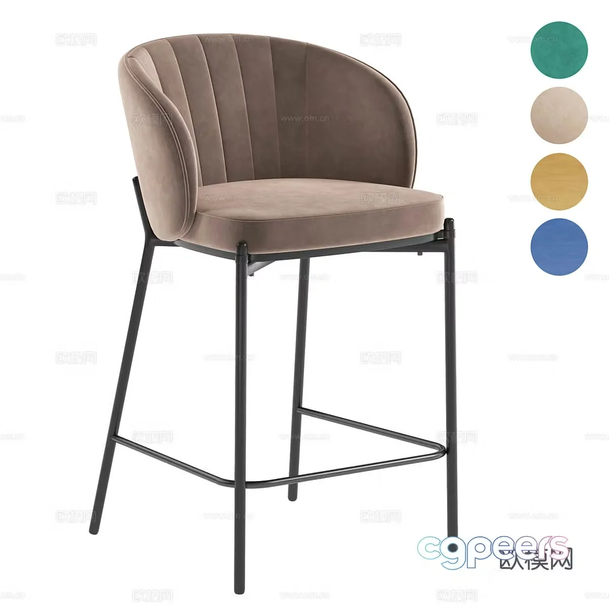 Hyundai bar chair stool high -foot stool 3D model