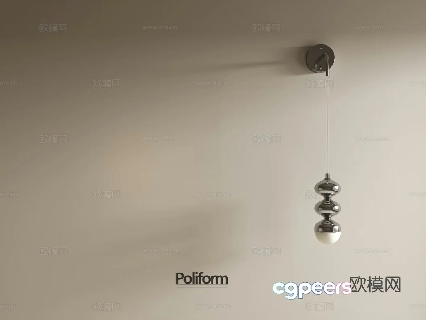 bedside wall lamp beaded wall lamp 3d model