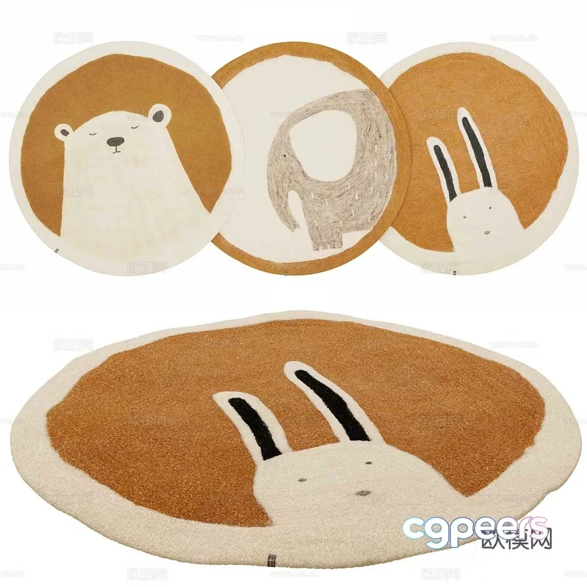 Children’s carpet cartoon carpet 3d model