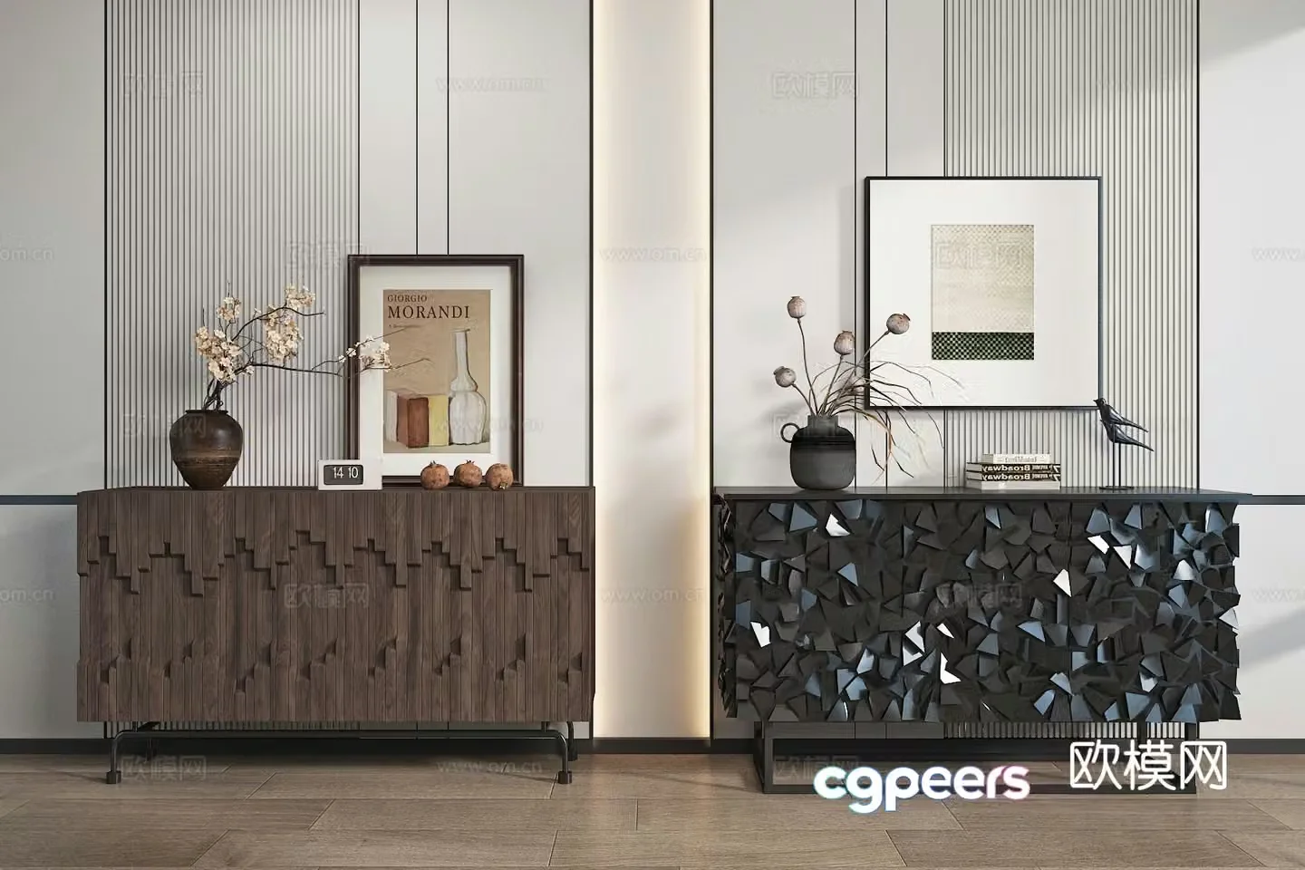 Modern entrance cabinet Duanjing cabinet 3D model