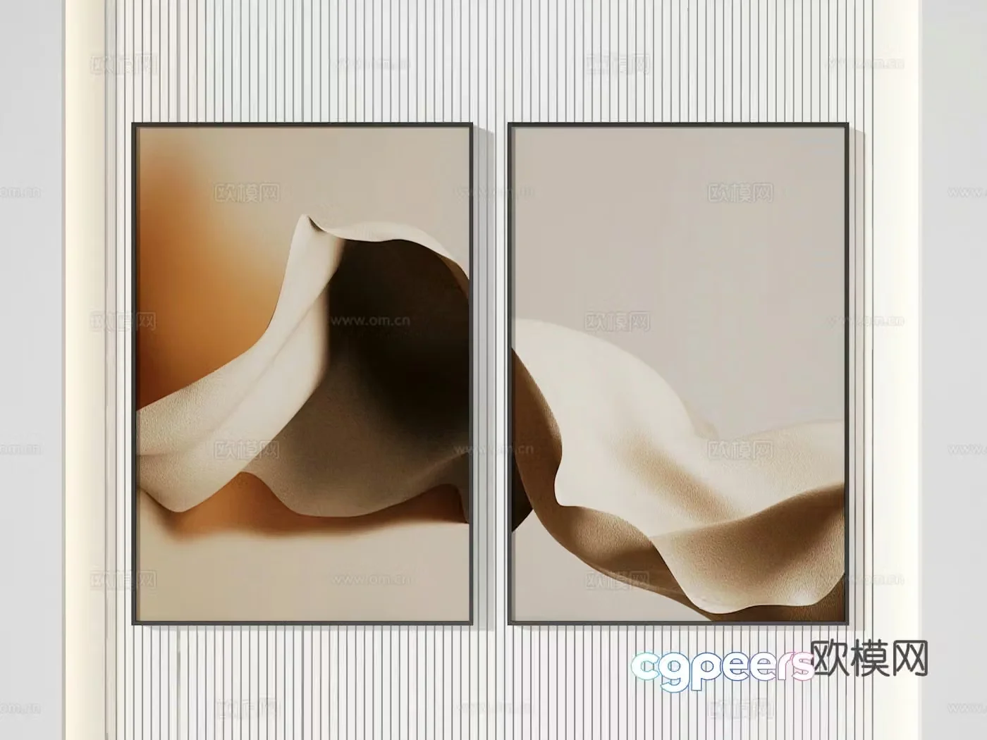 Art hanging painting decorative painting 3d model