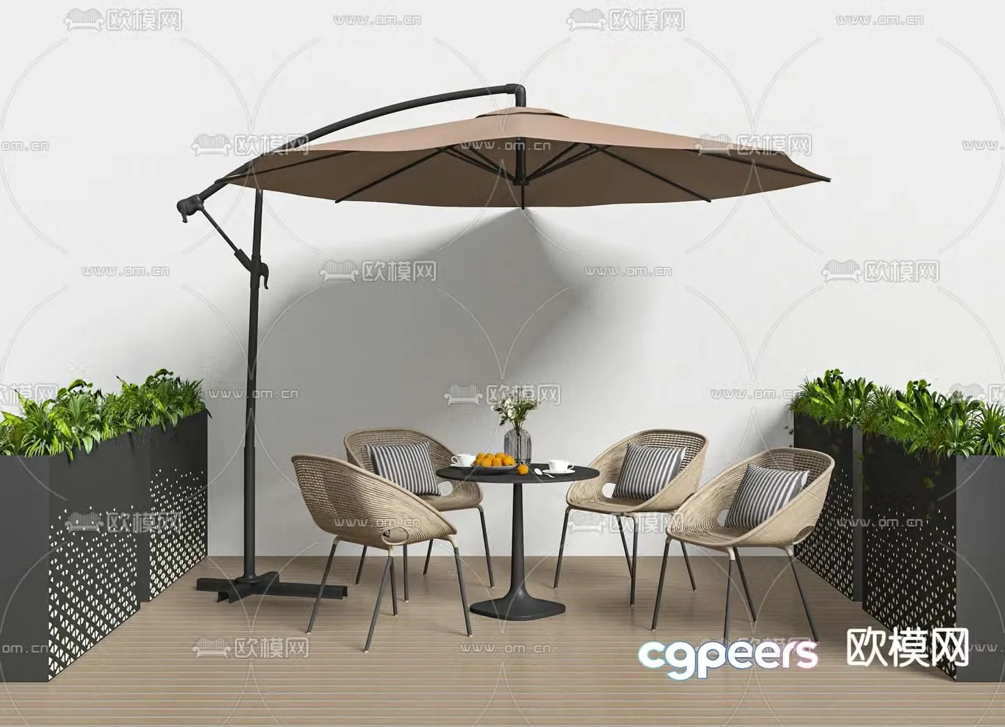Outdoor tables and chairs leisure tables and chairs 3d model