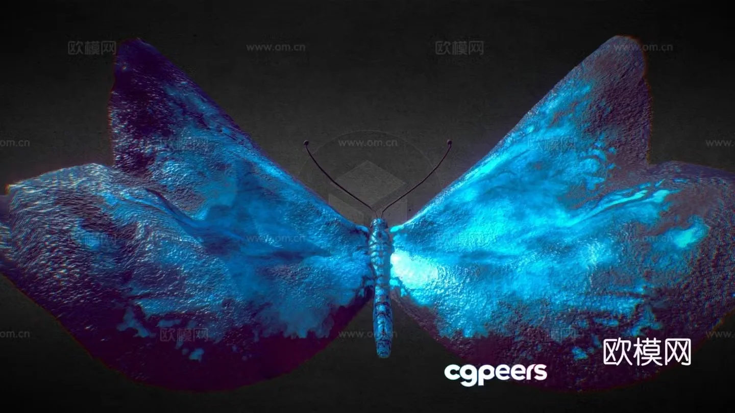 Stylized butterfly 3d model
