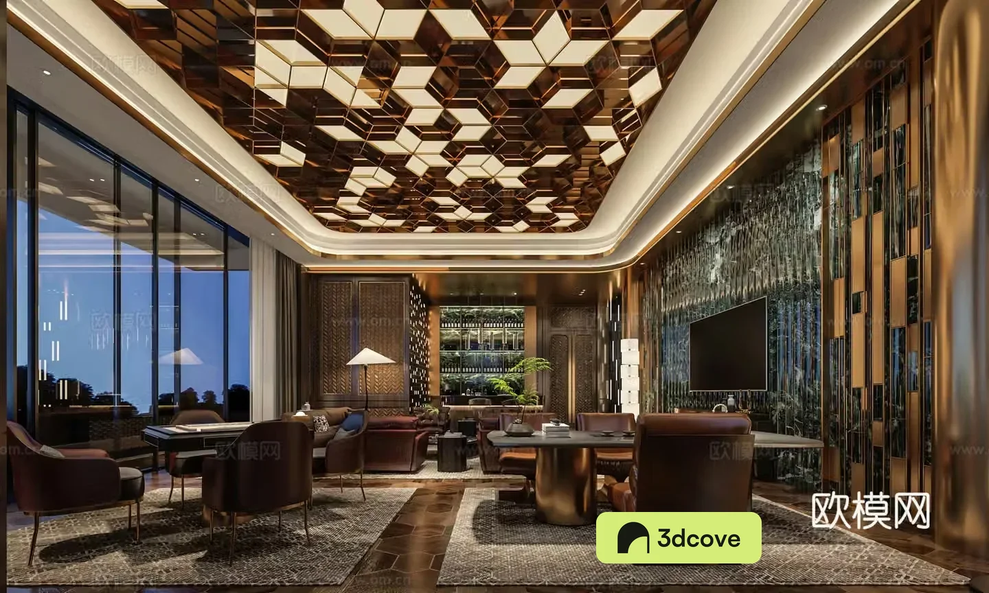 Italian light luxury retro club box bar box private room
