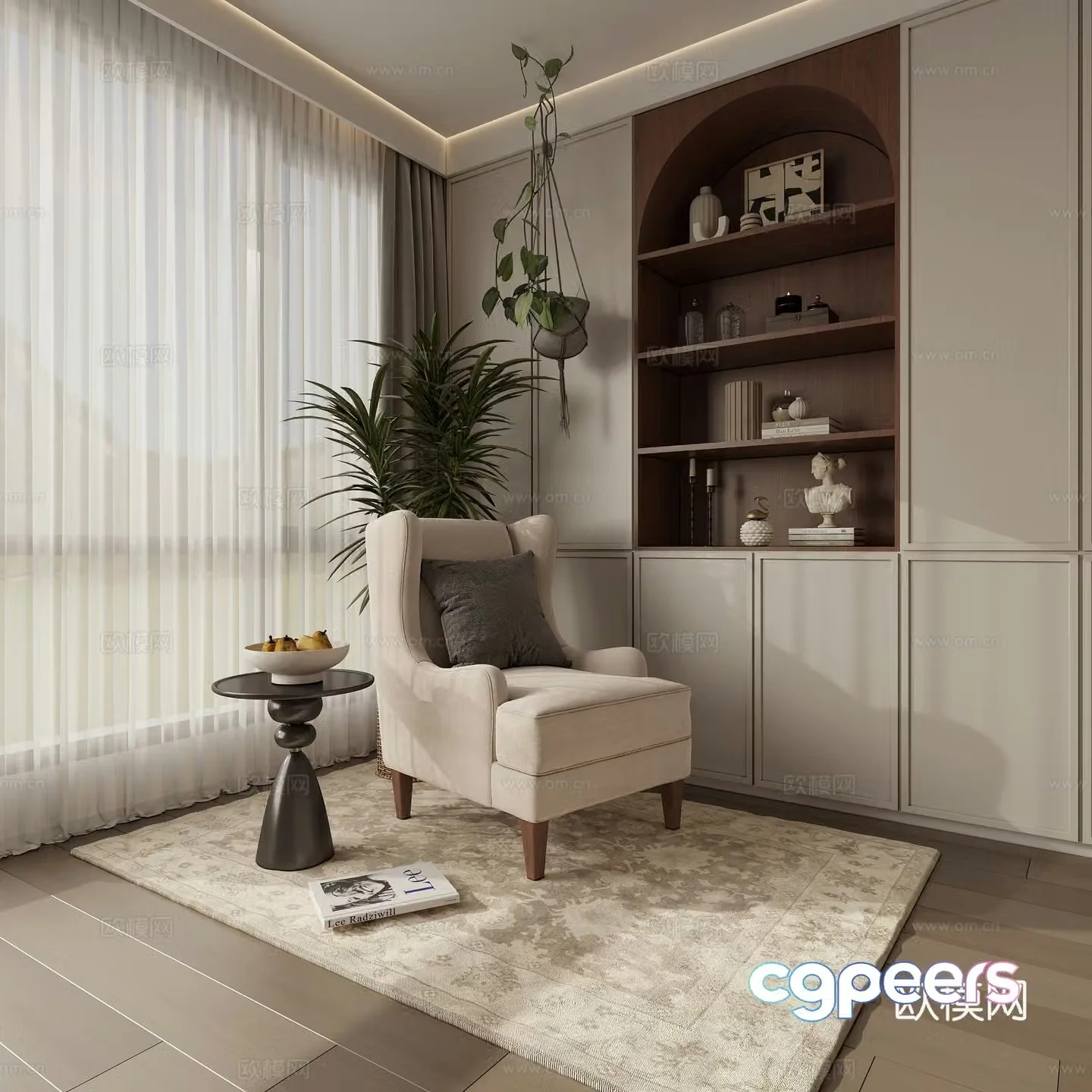 American leisure chair sofa chair 3d model