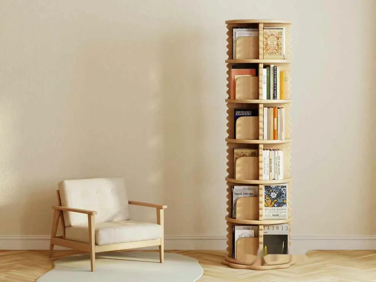Wooden Bookshelf 3D Model – 6727 – VRAY Render
