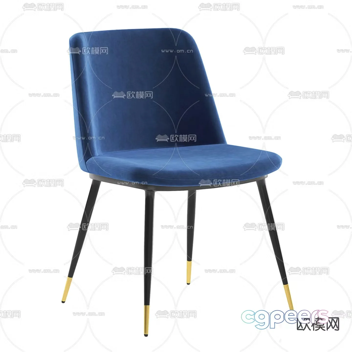 Modern single chair dining chair sofa chair 3d model