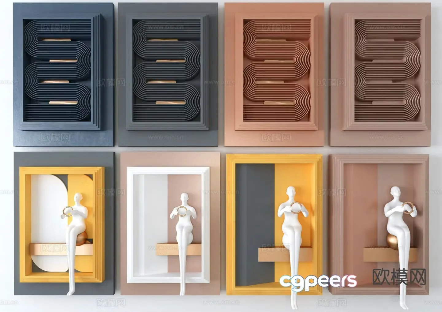 Three-dimensional wall decoration hanging decoration 3d model