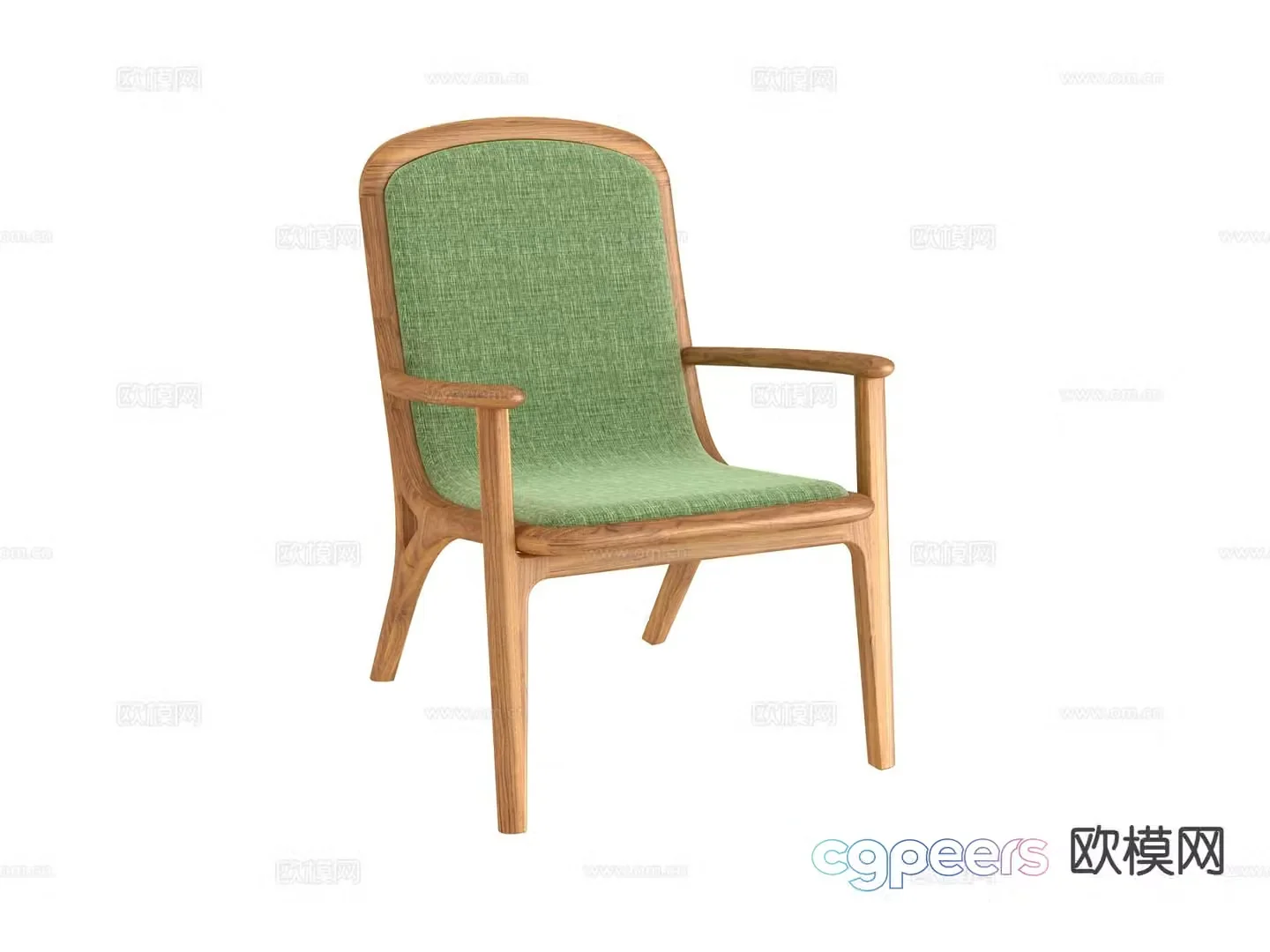 nordic armchair chair 3d model