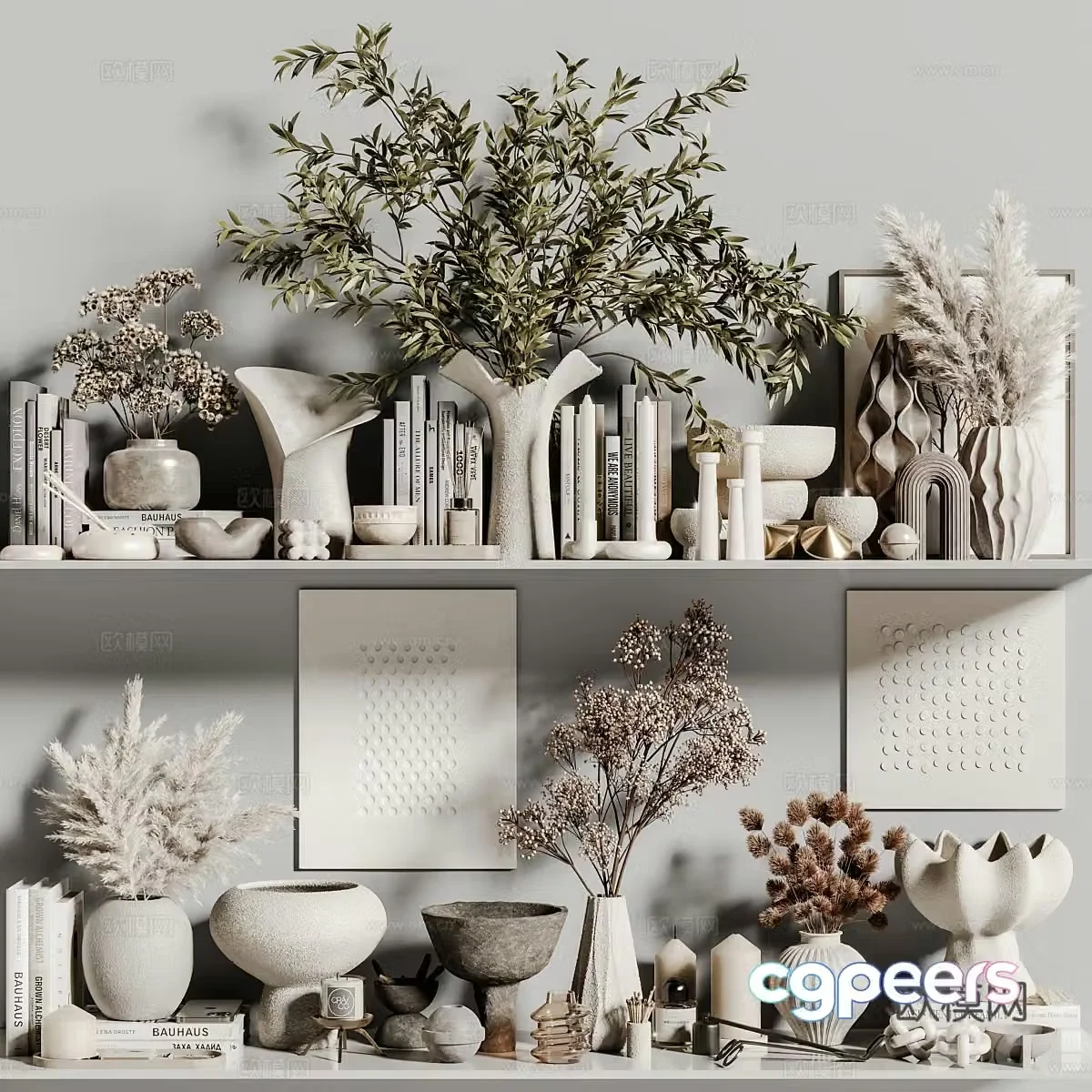 New Chinese style Wasabi ornament combination 3D model