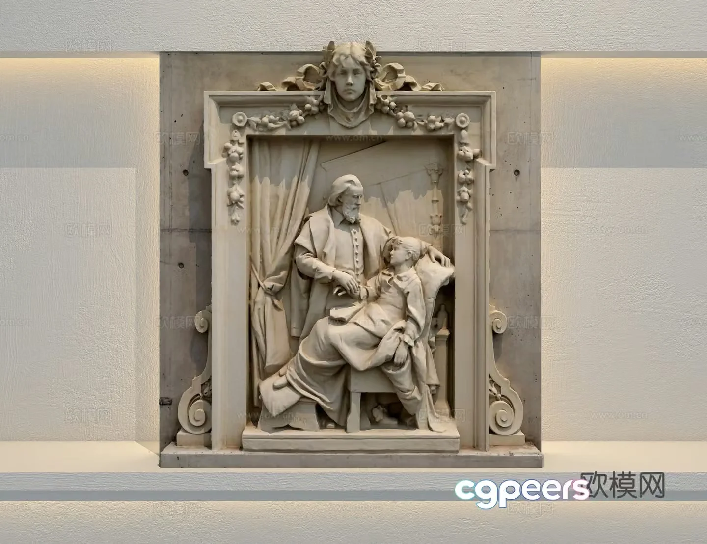 3D model of wall relief