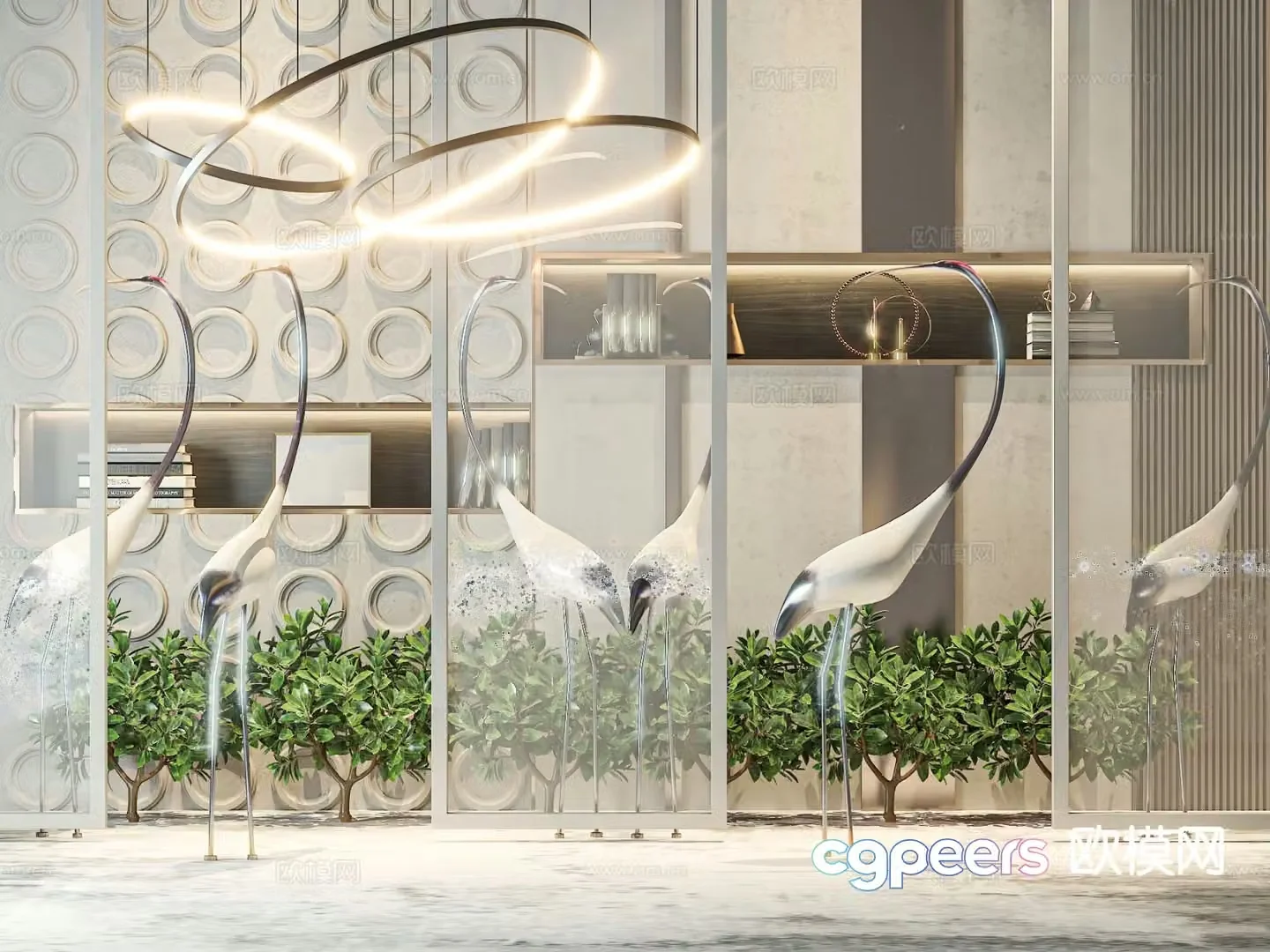 Indoor landscape plant landscaping 3d model