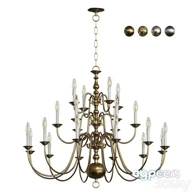 3ds Max Free – Chandelier Williamsburgh 5015_VOL.1