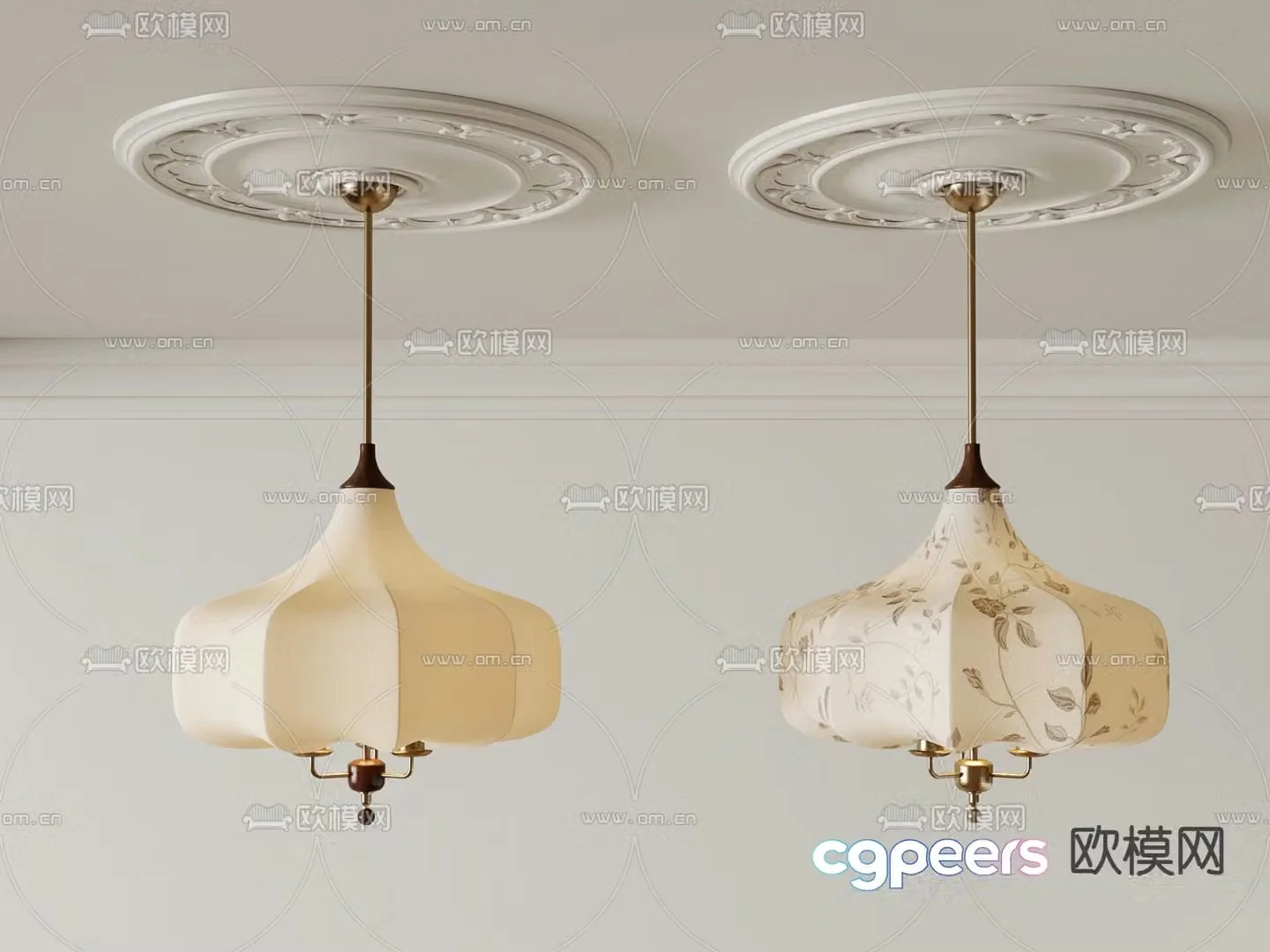 Medieval style chandelier hall chandelier 3d model