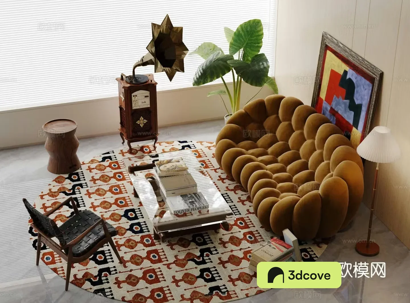 Medieval style modular sofa
