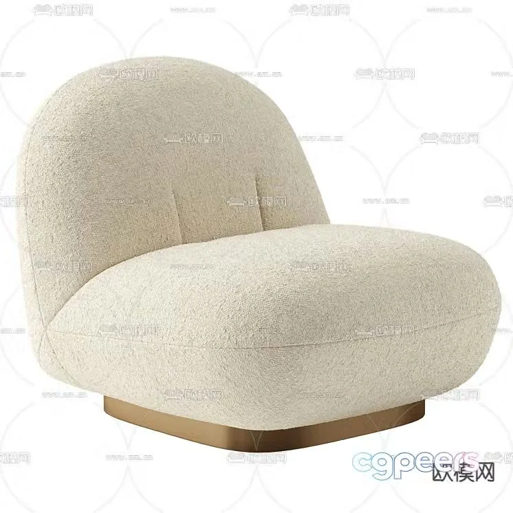 Single sofa leisure sofa 3d model