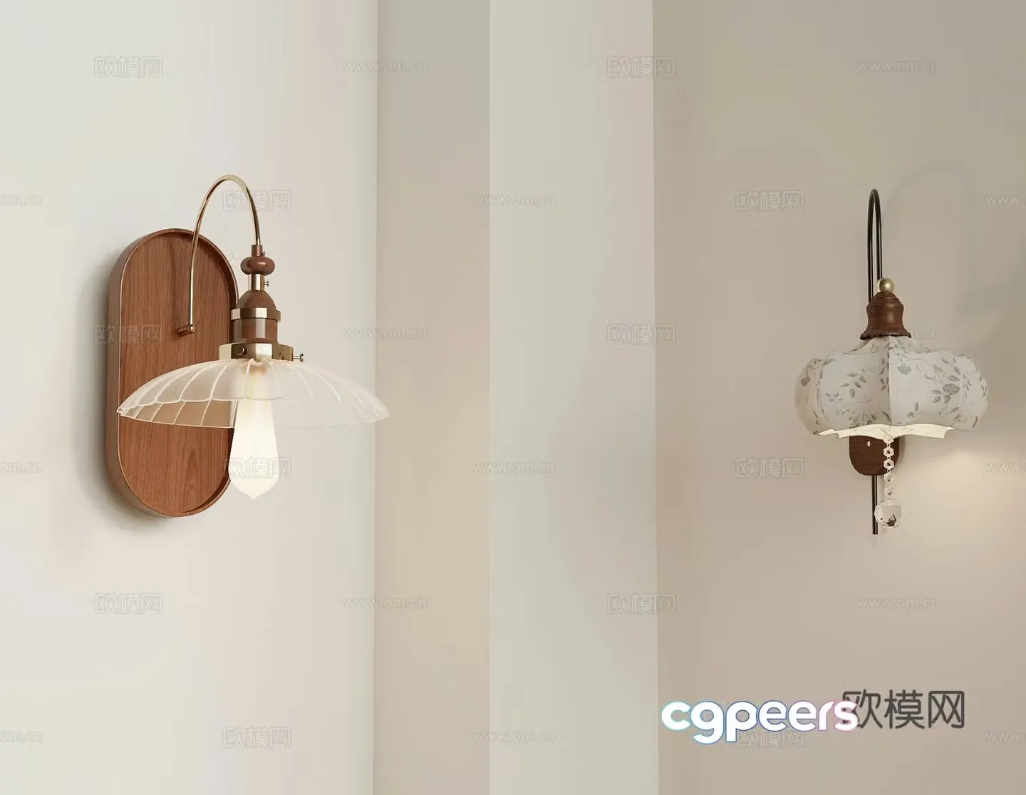French wall light 3d model