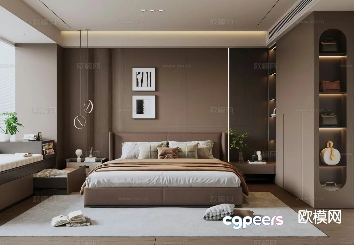Italian style bedroom master bedroom 3d model