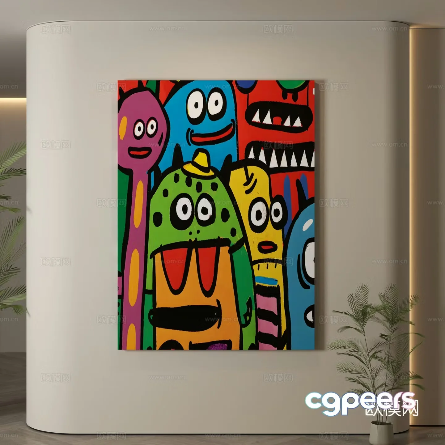 Modern hanging paintings Children’s room hanging paintings Children’s room decoration paintings Children’s room cartoon hanging paintings Cartoon decoration 3d model