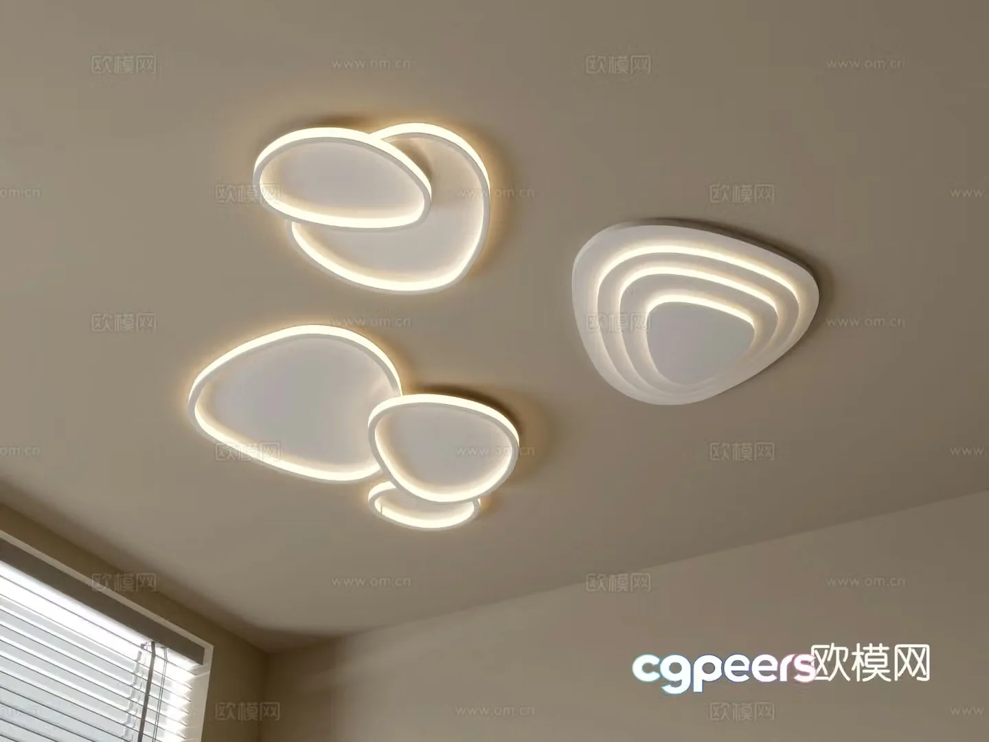 Modern ceiling lamp geometric ceiling lamp 3d model
