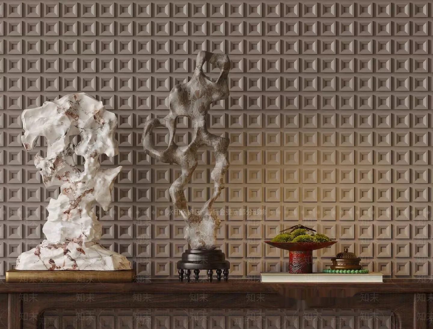 A Decorative Shelf 3D Model – 9831 – VRAY Render