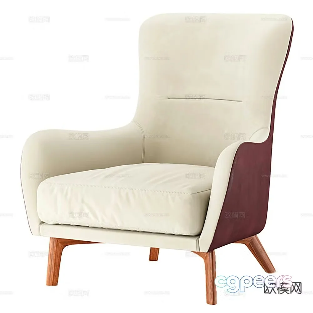 Modern chair sofa chair leisure chair 3d model