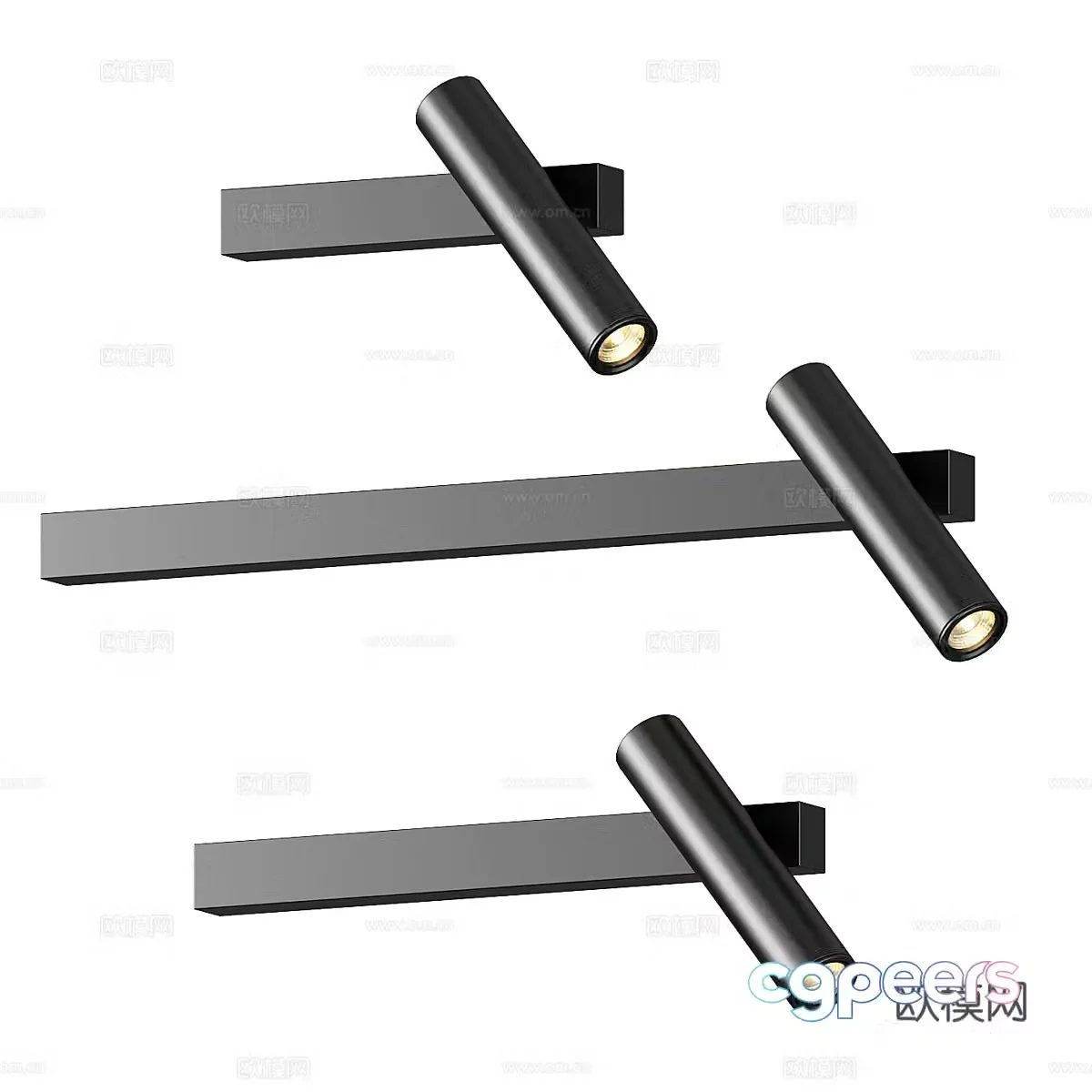 Modern minimalist metal wall lamp reading lamp 3d model