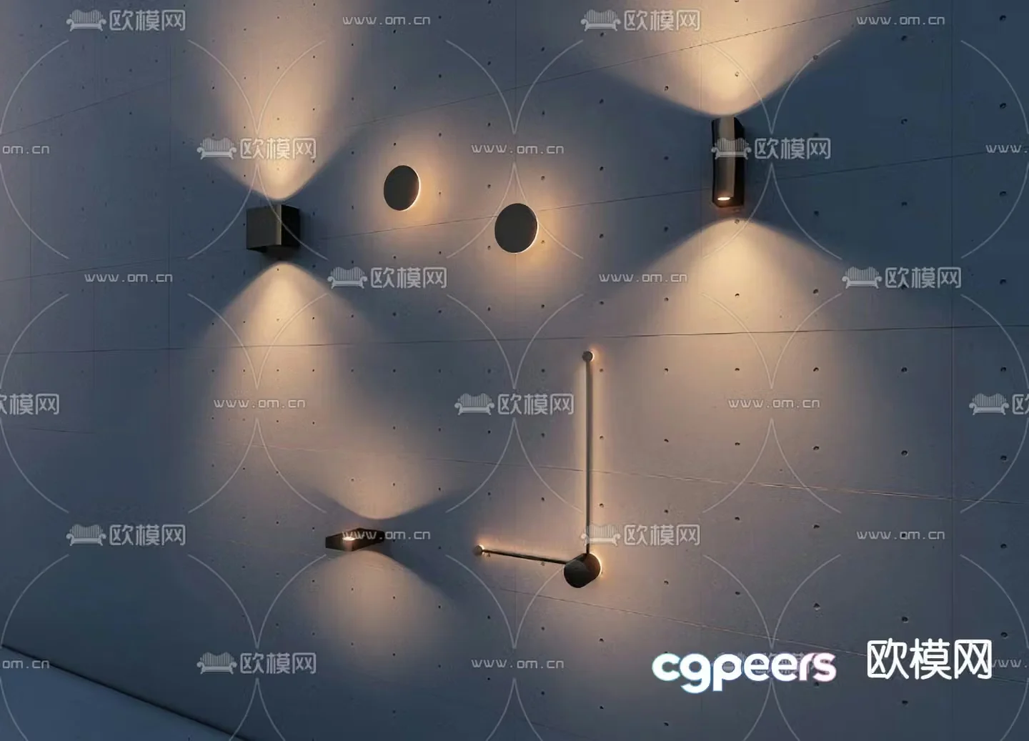 Modern wall light 3d model