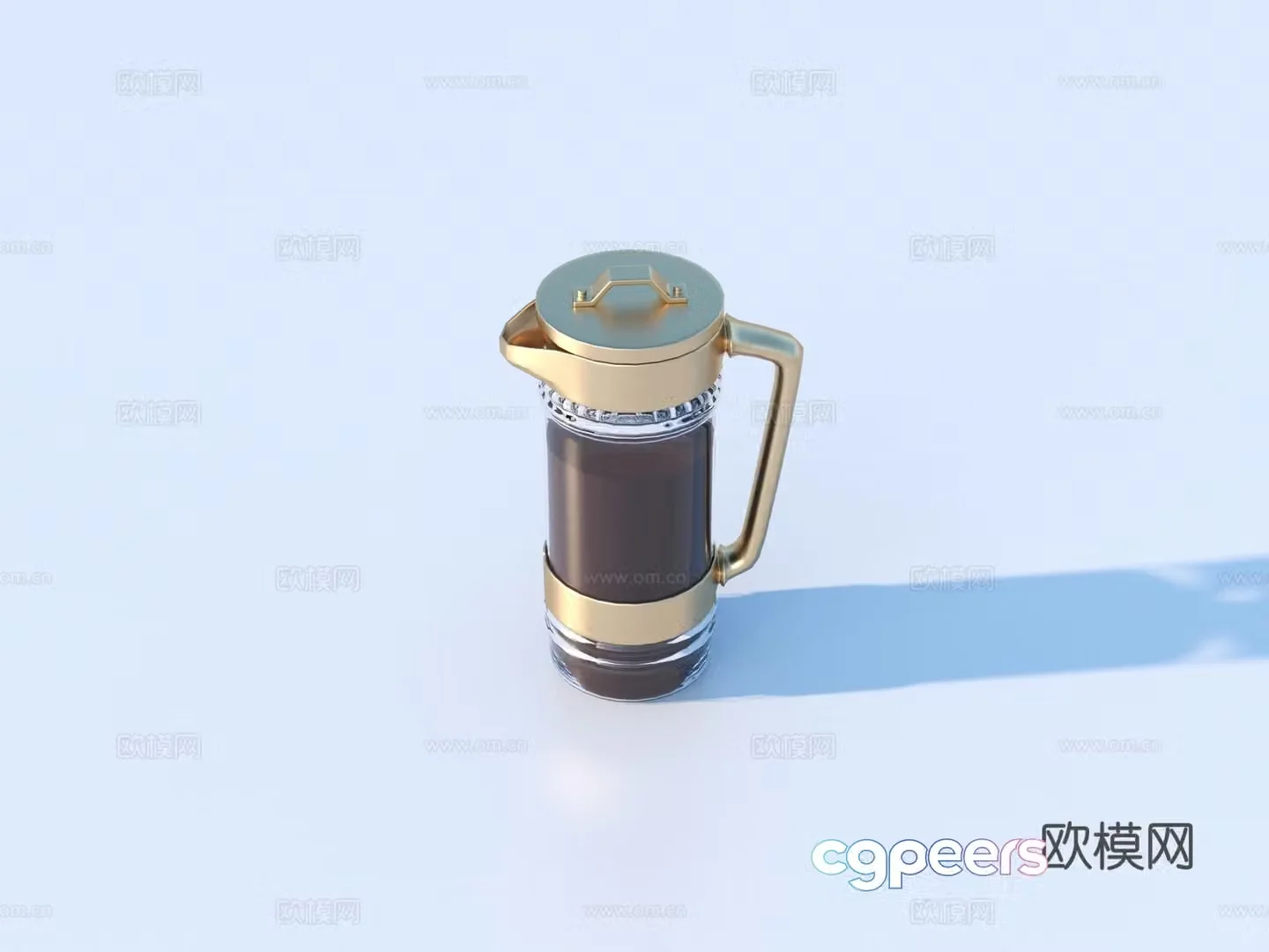 Glass bottle food bottle oil bottle 3D model